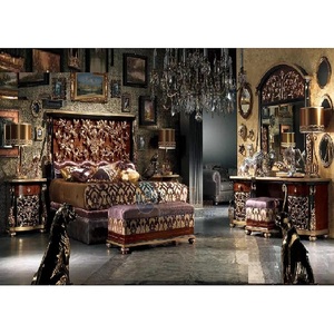 Conjunto de muebles de dormitorio tallados a mano modernos, cama de diseño maravilloso y muebles de dormitorio, conjunto de muebles de dormitorio con aspecto de cereza elegante - Product Image 1