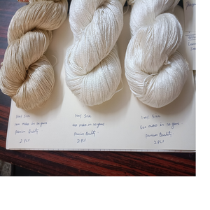 Filets de soie de mûrier haute qualité, 2 plis, naturels, non teints, comme les normes du client - Product Image 6