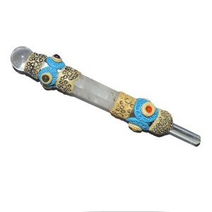 Baguettes tibétaines à quartz chakra en gros baguette de guérison à 7 chakras baguette en pierre de cristal pour le yoga - Product Image 1