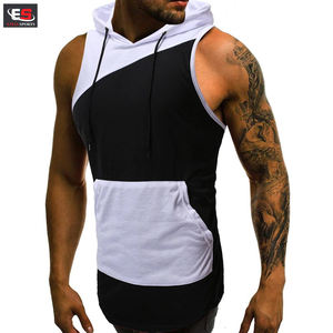 Mens Top Performance High-Quality Fitness Bodybuilding Men Clothing Slim Casual Gym <b>Sleeveless</b> Vest <b>Hoodies</b> - Product Image 2