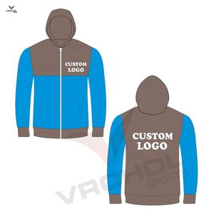 Sweat à capuche zippé personnalisé pour hommes sweat-shirt en polyester durable anti-rétrécissement anti-rides tricoté solide grande taille - Product Image 3