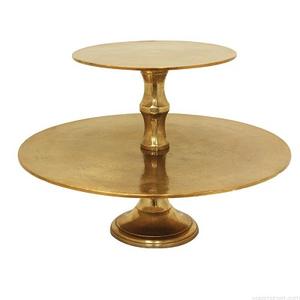 Soporte de pastel de plata brillante Soporte de pastel de servidor de diseño de la mejor calidad Forma redonda Fabricante directo de fábrica - Product Image 2