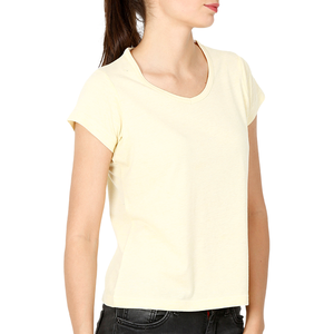 เสื้อยืดผ้าฝ้ายอินทรีย์กัญชาธรรมชาติผู้หญิง,เสื้อยืดย้อมสีพื้นเป็นมิตรกับสิ่งแวดล้อม - Product Image 4