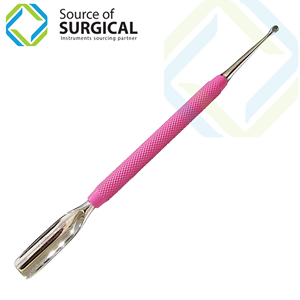 Empujador de uñas de cutícula de acero inoxidable profesional HERRAMIENTA DE MANICURA recubierta de polvo para dedos - Product Image 1