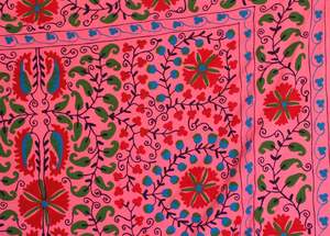 ผ้าปูที่นอนซูซานีคุณภาพดีที่สุดราคาถูกที่สุด ผ้าตกแต่งผนังลายคริสต์มาส งานฝีมือระดับมืออาชีพ ผ้าปูที่นอนปักลายอุซเบก - Product Image 5