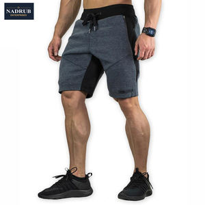 Pantalones cortos de gimnasio para hombre negros personalizados de alta calidad, diseño deportivo informal con cierre de cordón, tela de lona al por mayor - Product Image 5