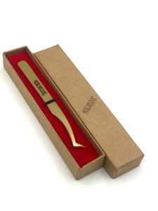 Professionnel meilleur Logo personnalisé en acier inoxydable pince à épiler Extension de cils or Plasma Boot Volume Instruments de beauté - Product Image 2