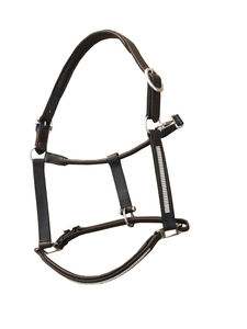 Personalizado italiano diseño anatómico cuero carreras de caballos montar Halter cristal Bling Acero inoxidable Hardware producto de alta calidad - Product Image 4