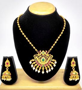 Latest New Design <b>Pendant</b> Set for Women&Girls(pink&<b>Green</b>) - Product Image 1