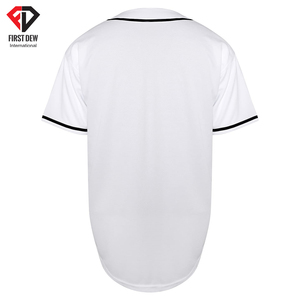 Maillots de baseball personnalisés noir, blanc, rose et bleu clair, imprimés numériquement, respirants, antibactériens, pour équipes sportives, 100 % coton, grandes tailles, 180g - Product Image 6