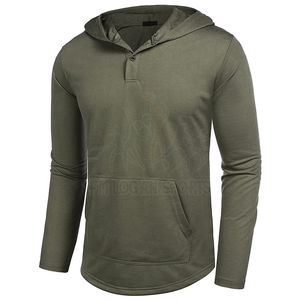 Hot Sell Custom Made Men Fitted Gym Hoodie with Customized Printing - Product Image 1