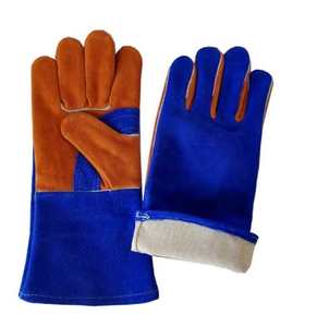 Gant en cuir de vache fendu de soudage Tig de haute qualité gant de soudage de protection personnel résistant à la chaleur et anti-impact - Product Image 6