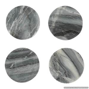 Nouveau modèle Support de dessous de verre rond en marbre noir de conception antique pour la maison, le bureau et les fournisseurs de gros - Product Image 1