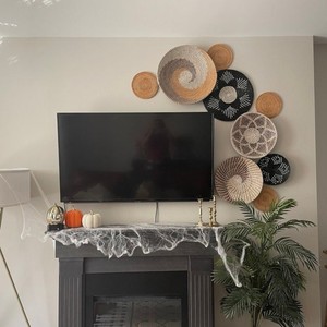 Ensemble de 9 paniers vietnamiens, décoration murale, plateau mural en osier et en rotin, décor mural - Product Image 6