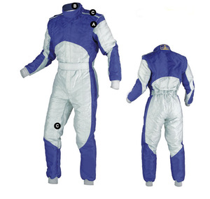 Traje de Carreras de Karting Unisex Negro y Gris de Talla Grande, Cortavientos, Transpirable, Anti-UV y de Secado Rápido para Hombre y Mujer - Product Image 2