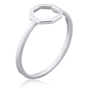 Modern Hexagon Open <b>Ring</b> 925 Sterling Silver Solid Silver <b>Plain</b> Band Unisex Daily Wear Fashion <b>Ring</b> Minimalist Geometric - Product Image 1
