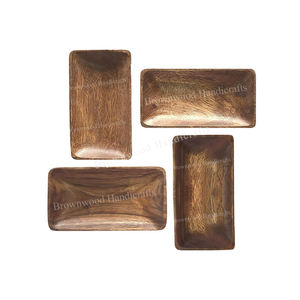 Ensemble de bols en bois écologique de meilleure qualité Bol de service en bois d'acacia naturel Bol de luxe fait à la main pour hôtels et restaurants - Product Image 1