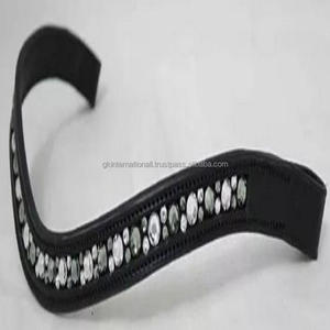 Bandeau à sourcils de cheval en cuir synthétique, haute qualité, en cristal brillant, super doux, rembourré en forme de vague, meilleure vente - Product Image 3