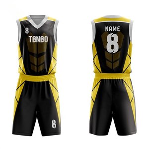 Uniformes de basket-ball pour hommes personnalisés en gros d'usine maillots imprimés par sublimation conception de logo maillots de basket-ball pour hommes compétitifs - Product Image 3