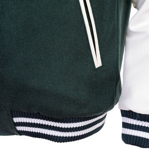 Vestes de baseball en laine personnalisées en gros, style bomber brodé, veste formelle en cuir véritable imperméable - Product Image 3