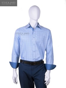<span class=keywords><strong>Camicia</strong></span> da <span class=keywords><strong>Uomo</strong></span> Personalizzata Stile Inglese con Colletto Rialzato, 100% Cotone Satinato, Anti-Pilling, Ecologica, Maniche Lunghe - Product Image 3