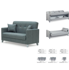 Dernier modèle de lit pliant convertible avec bouton tufté Résistance au feu Faible gain de place pour le rangement de la chambre à coucher Gonflable - Product Image 2