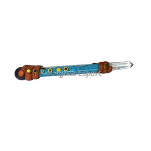 Piedra Natural turquesa Chakra tibetana de sanación, varitas - Product Image 1