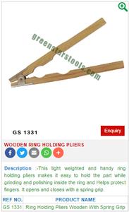 Alicates de sujeción de anillo de madera GS 1331, herramientas de joyería esenciales para joyeros profesionales - Product Image 2