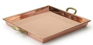 Plateau de service en cuivre fait main de conception traditionnelle de forme ronde pour l'usage de cuisine - Product Image 3