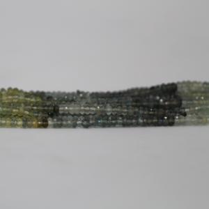 The Jewel Creation 4mm Natural Moss Aquamarine Stone Shaded Faceted Rondelle Gemstone Beads Strand IGI Certified Jewelry Making - Product Image 3