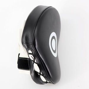 Coussinets de mise au point en cuir véritable, tapis de boxe, mitaines de mise au point en cuir mat, noir convexe, à la main incurvé - Product Image 1