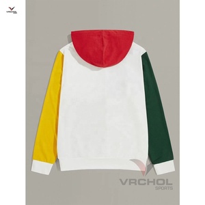 Patrón de impresión sólida Sudadera con capucha Bloque Color Poliéster Fleece Bordado Tejido Anti-Encogimiento Antiarrugas Tallas grandes Sostenible OEM - Product Image 2