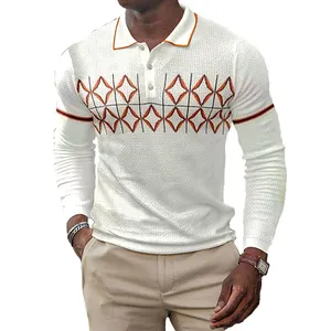 メンズポロシャツの卸売トルコネックTシャツの色新しいスタイルのフルスリーブシャツ