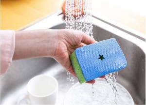 SHINIL – éponge haute densité de qualité domestique pour le nettoyage de la cuisine, éponge de nettoyage de bain de différentes couleurs - Product Image 3