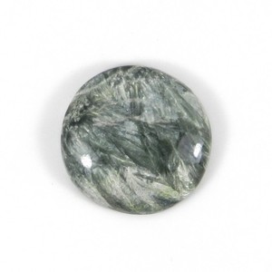 Lot de pierres précieuses jaspe serapinite naturelles de 24mm, Cabochon rond, amples, bijoux Ishu, IG0160 - Product Image 1