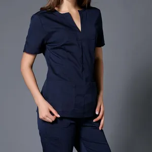 공장 낮은 가격 작은 MOQ 유니섹스 스크럽 세트 의료 유니폼 병원 실험실 코트 닥터 유니폼