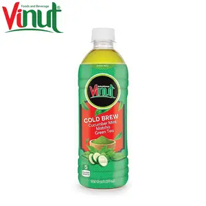470ml VINUT नई संस्करण बोतल नि: शुल्क नमूने नि: शुल्क लेबल ककड़ी टकसाल Matcha प्लस हरी चाय आपूर्तिकर्ताओं वियतनाम में निर्देशिका