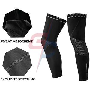 Ensembles de chauffe-jambes de cyclisme unisexes - Panneaux en maille respirante en élasthanne/coton, longueur longue, personnalisés - Product Image 4