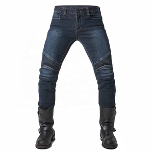 Meilleurs vêtements de sport délavés pour hommes AA Rated Slim Blue Motorbike Jeans Pants Aramid Doublure Prime Protection Respirant Plus Size - Product Image 5