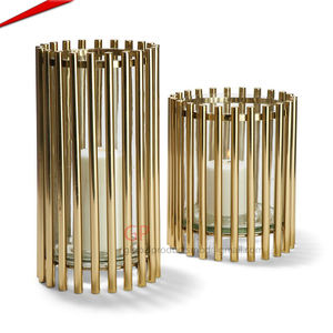 Candelabros de estilo moderno hechos a mano, decoración de linterna de hurricane para boda - Product Image 2