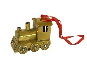 أحدث تصميم عيد الميلاد شجرة زخرفة المعادن الذهب عيد الميلاد شنقا مصغرة محرك حلية ذهبية مستلزمات أعياد الميلاد