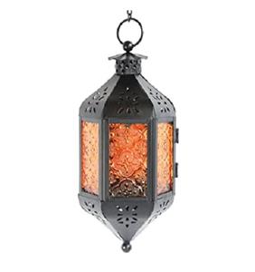 Lot de 2 lanternes marocaines design en métal et verre, lanterne de taille et de forme personnalisées pour décoration de mariage - Product Image 4