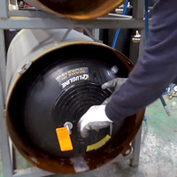 Bouchon de tuyau pneumatique gonflable Plugline DN150-DN300 certifié EN 1610:2015, matériau NBR/EPDM, pression 1,5-2,5 bars, noir