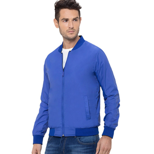Men's Slim Bomber Jacket <b>Stand</b> Collar High Street Style Breathable Windproof Winter Warm Zipper Closure Embossed Washed - Product Image 6