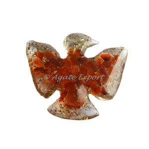 Cabochons en forme d'oiseau d'orgonite de cornaline rouge pour la protection des CEM Fournisseur de produits de guérison en cristal - Product Image 1