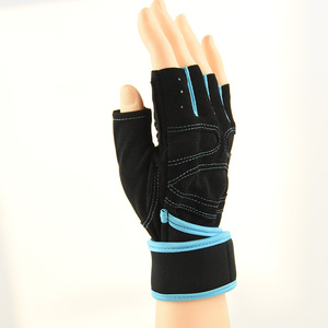 Weightlifting Gloves with StretchBack Mesh and Leather Palm - Product Image 1