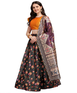 Designer coloré brodé travail manuel Lehenga Choli avec chemisier prix de gros le plus bas marché textile vêtements ethniques vêtements - Product Image 6