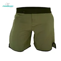 Pantalones cortos mma con logotipo bordado personalizado para hombre y mujer, shorts con estampado liso en blanco, bonitos, de alta calidad