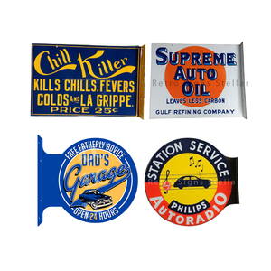 Panneau publicitaire en métal émaillé de qualité supérieure, style vintage, avec logo personnalisé, provenant d'un exportateur indien - Product Image 5