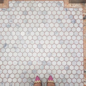 Carreaux de sol hexagonaux en marbre onyx blanc cristal, finition polie moderne, haute qualité - Product Image 2